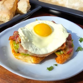 Over Easy Bacon Croissant