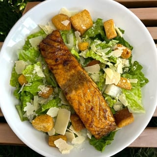 Honey Garlic Salmon Caesar Salad