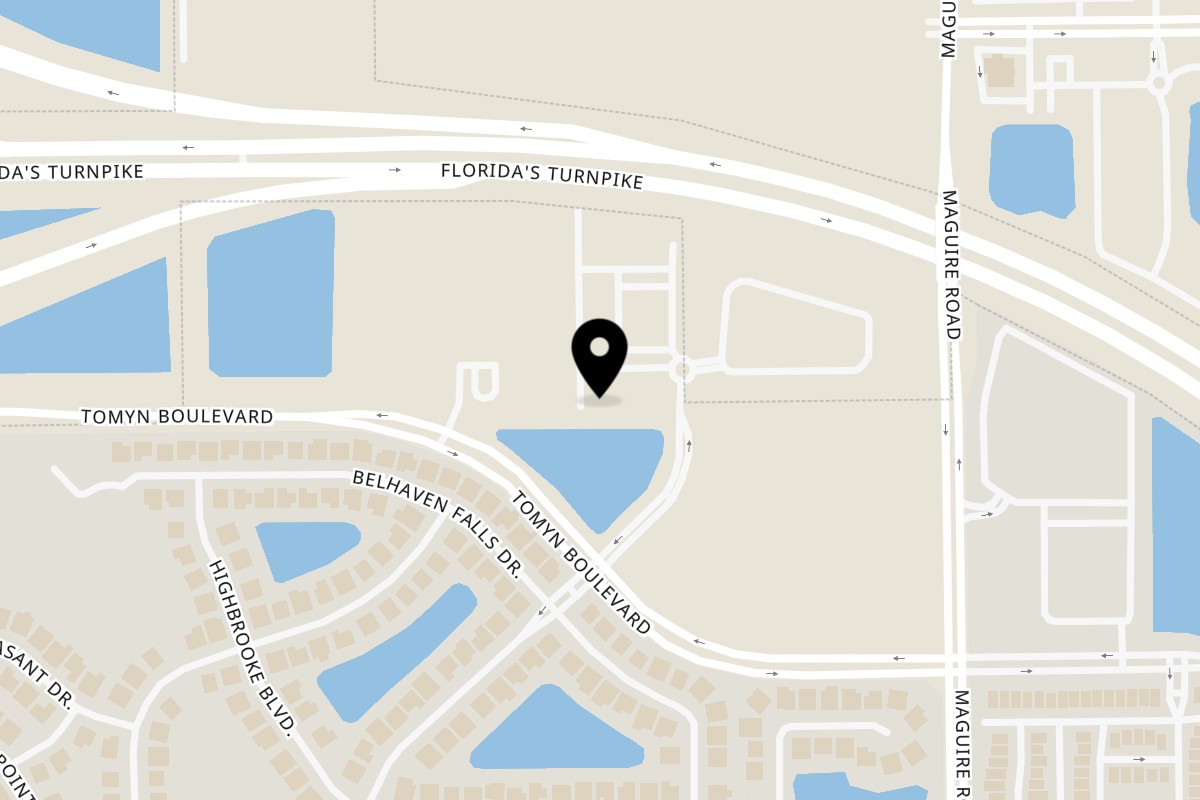 Map showing the location of Island Touch on 1711 Amazing Way Suite 113 in Ocoee